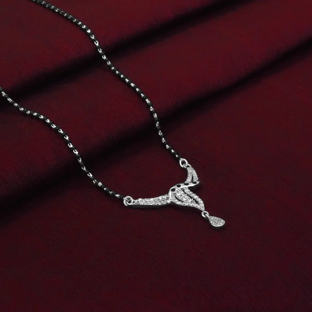 Nature's Tear Silver Mangalsutra