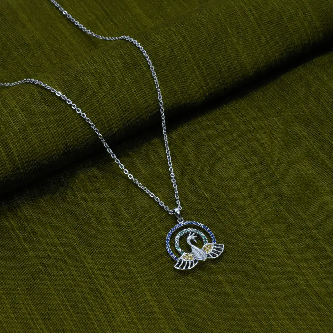 Peacock Silver Pendant