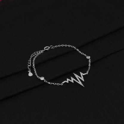 Silver Heartbeat Bracelet
