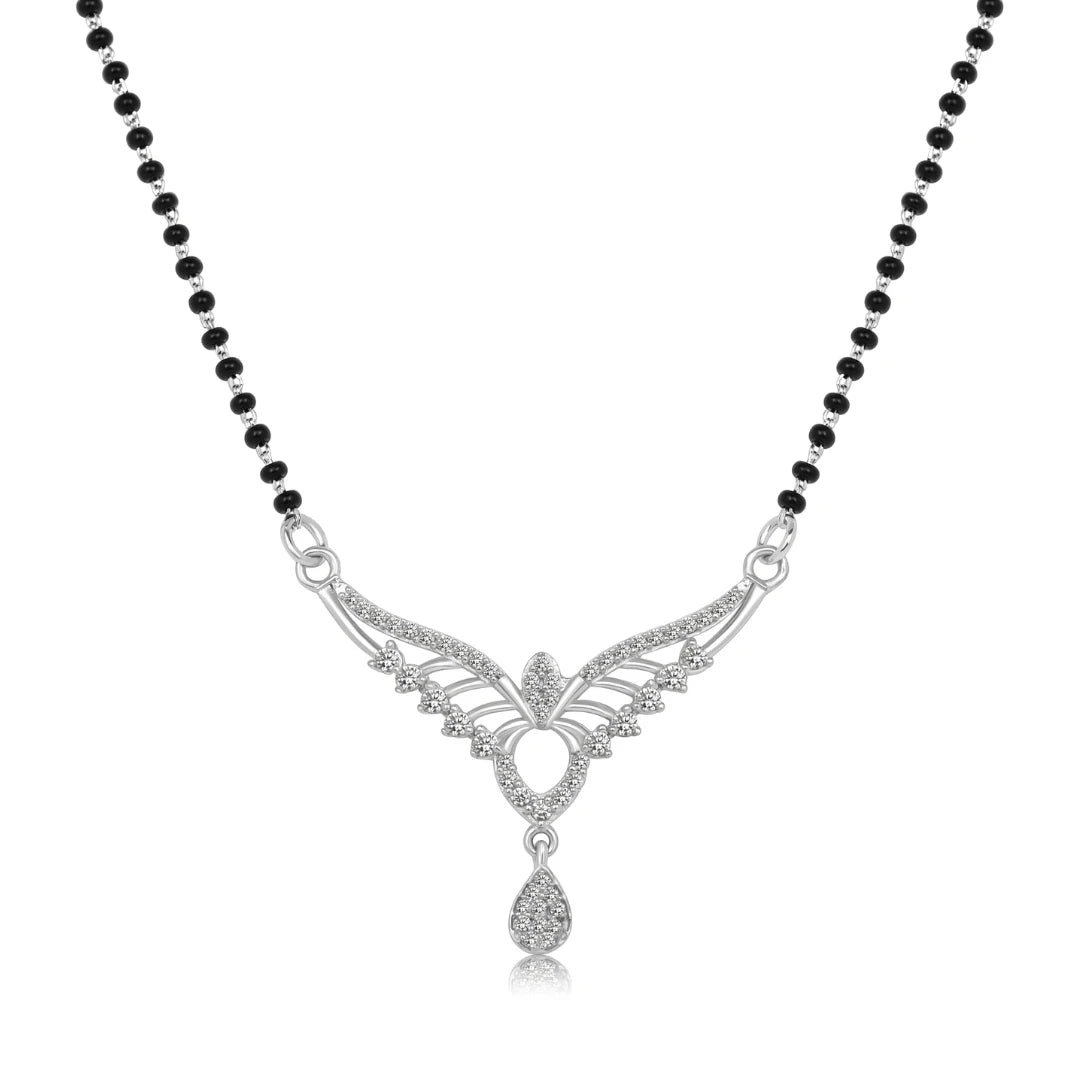 Silver Crown Mangalsutra