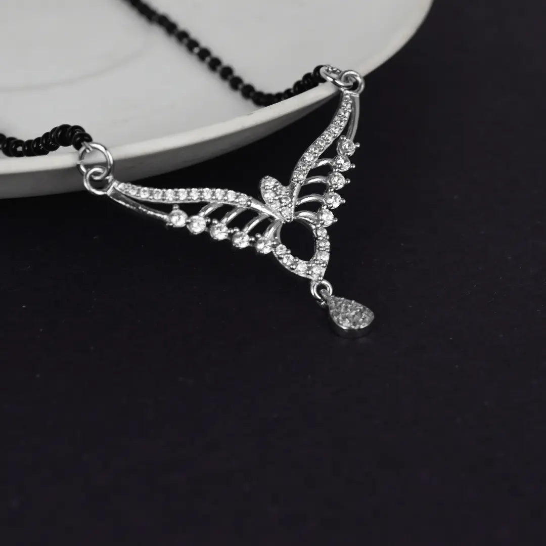 Silver Crown Mangalsutra