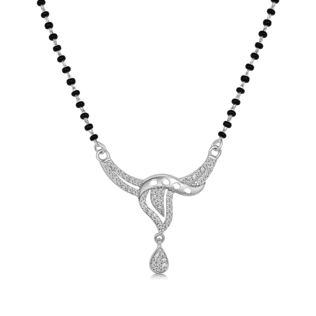 Nature's Tear Silver Mangalsutra