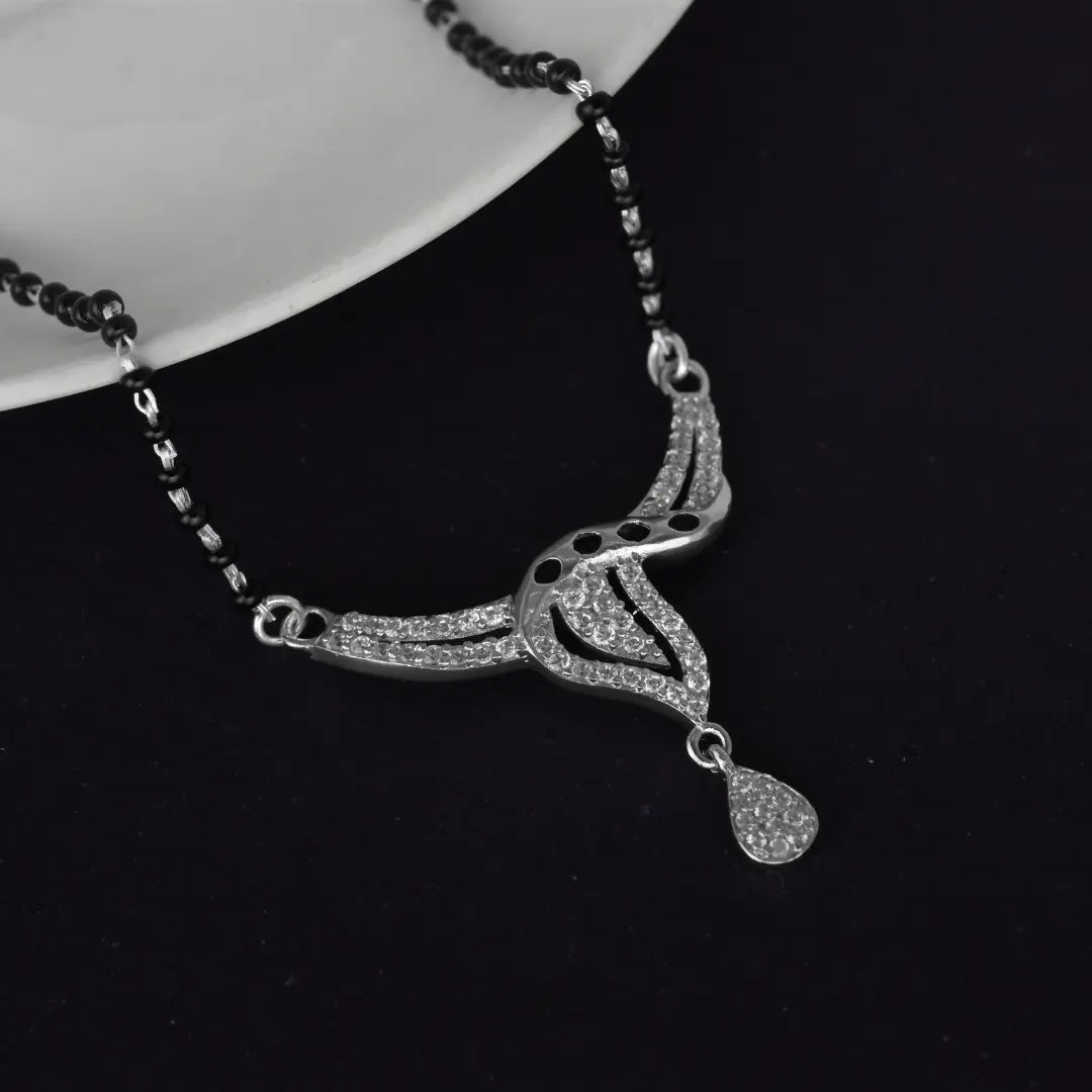 Nature's Tear Silver Mangalsutra