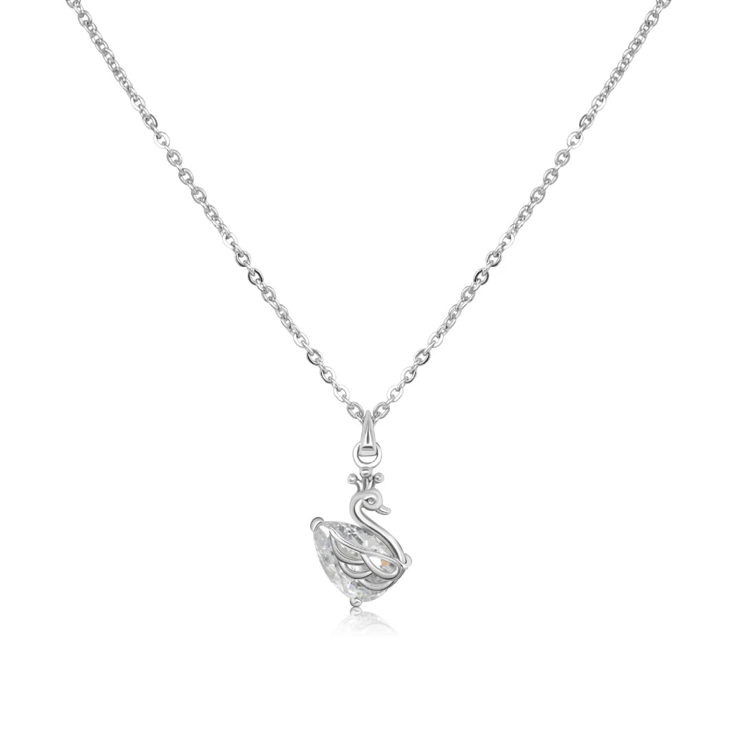 Swan Duck  Silver Pendant