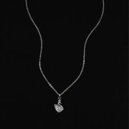 Swan Duck  Silver Pendant